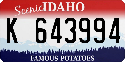 ID license plate K643994