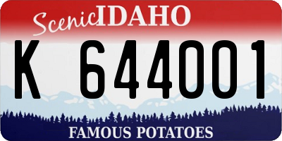 ID license plate K644001