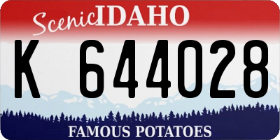 ID license plate K644028