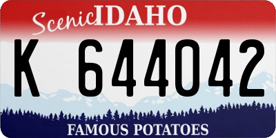 ID license plate K644042