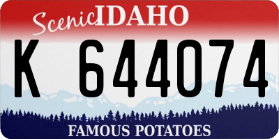 ID license plate K644074