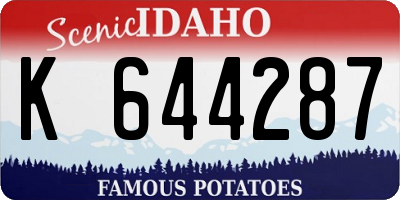 ID license plate K644287