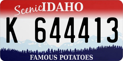 ID license plate K644413