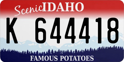 ID license plate K644418
