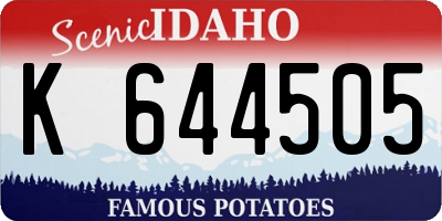 ID license plate K644505