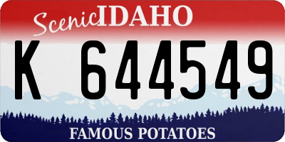 ID license plate K644549