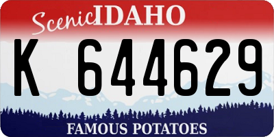 ID license plate K644629
