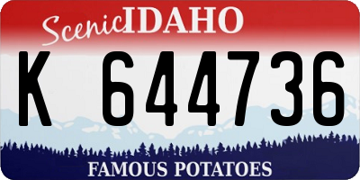 ID license plate K644736