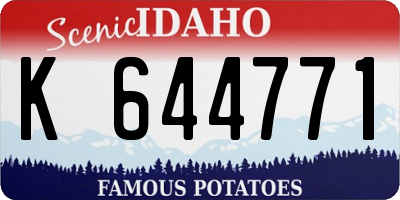 ID license plate K644771