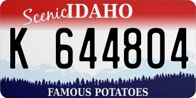 ID license plate K644804