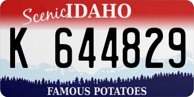 ID license plate K644829