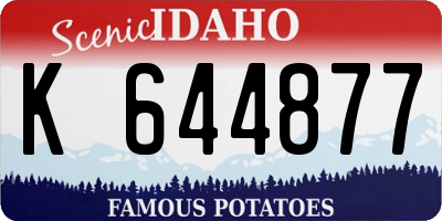 ID license plate K644877