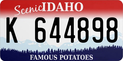 ID license plate K644898