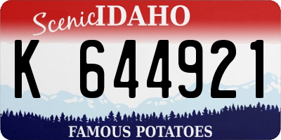 ID license plate K644921