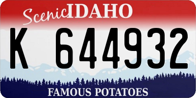 ID license plate K644932