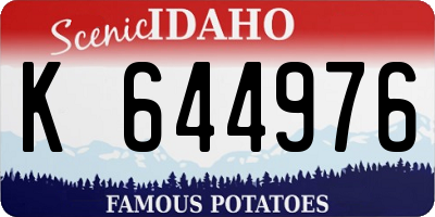 ID license plate K644976