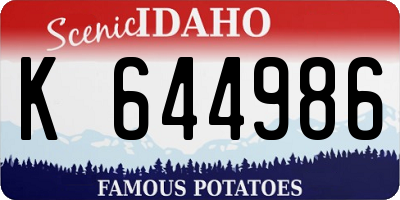 ID license plate K644986