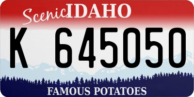 ID license plate K645050