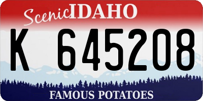 ID license plate K645208