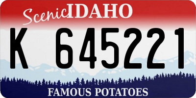 ID license plate K645221