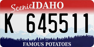 ID license plate K645511