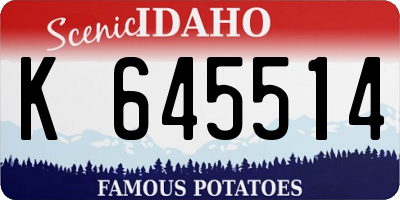 ID license plate K645514