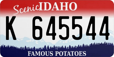 ID license plate K645544