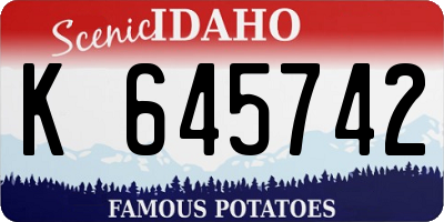 ID license plate K645742