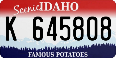 ID license plate K645808
