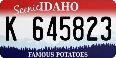 ID license plate K645823