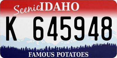 ID license plate K645948