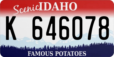 ID license plate K646078
