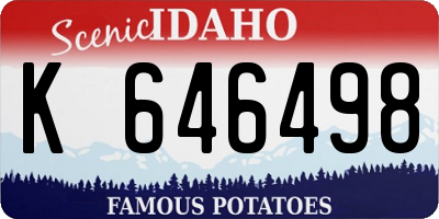 ID license plate K646498