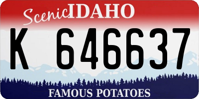 ID license plate K646637