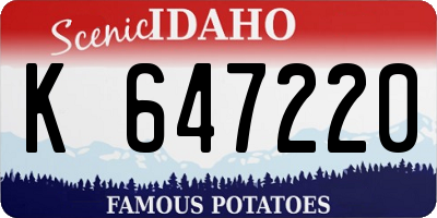ID license plate K647220