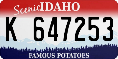 ID license plate K647253