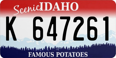 ID license plate K647261