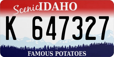 ID license plate K647327