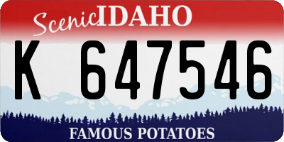 ID license plate K647546