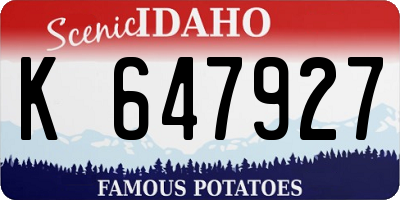 ID license plate K647927