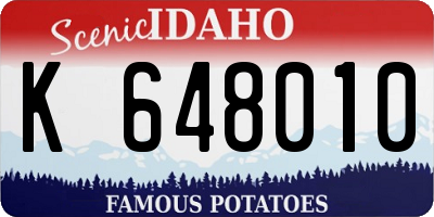 ID license plate K648010