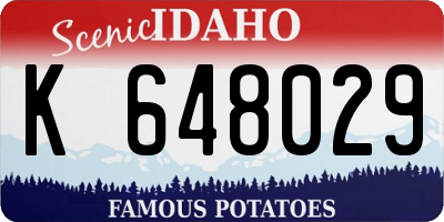 ID license plate K648029