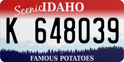 ID license plate K648039
