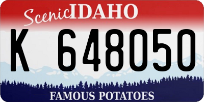 ID license plate K648050