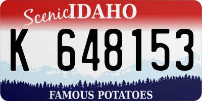 ID license plate K648153