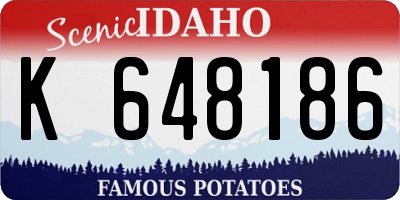 ID license plate K648186