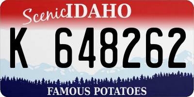 ID license plate K648262