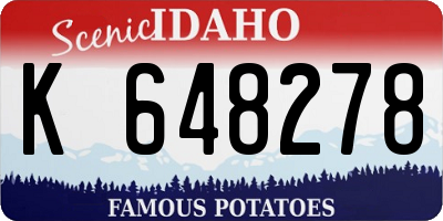 ID license plate K648278