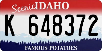 ID license plate K648372