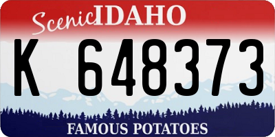 ID license plate K648373
